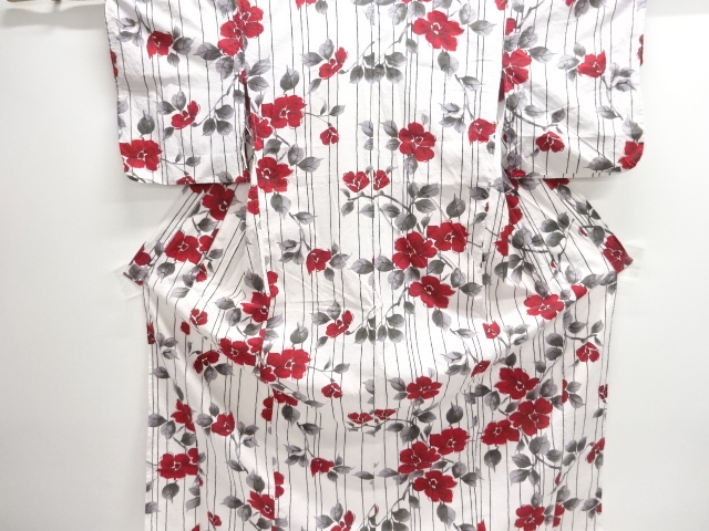 JAPANESE KIMONO / CAMELLIA PATTERN YUKATA / CAMELLIA PATTERN